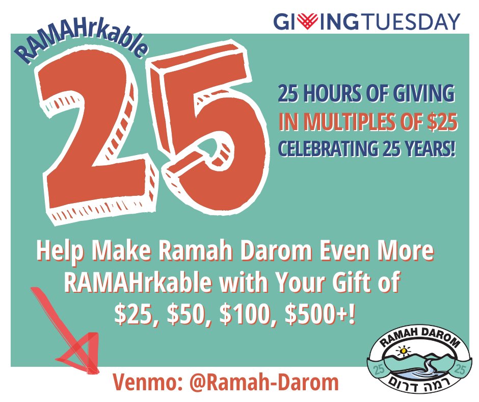 RamahDarom's tweet photo. Help make Ramah Darom even more RAMAHrkable with your gift to the Annual Fund. Visit https://t.co/SCm6LxgPsc or give on venmo @ramah-darom. #RAMAHrkable25 #givingtuesday #CRDAA https://t.co/ImnGy6RUoP