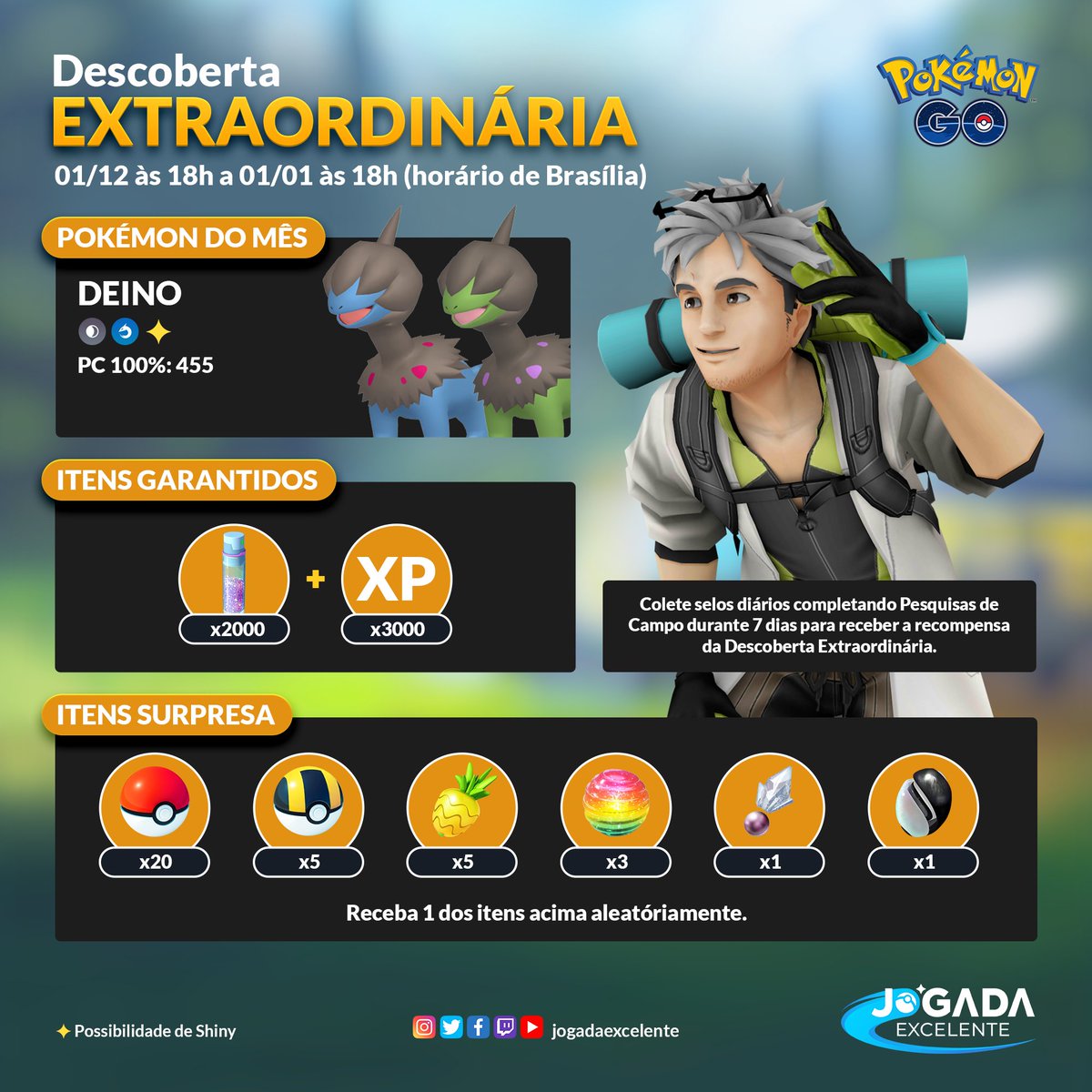 Jogada Excelente - GO Beyond: Kalos está chegando no Pokémon GO! ⠀⠀⠀⠀ A  partir de 02/12, Pokémon originalmente descobertos na região de Kalos  poderão ser encontrados no Pokémon GO. ⠀⠀⠀⠀ Haverá um