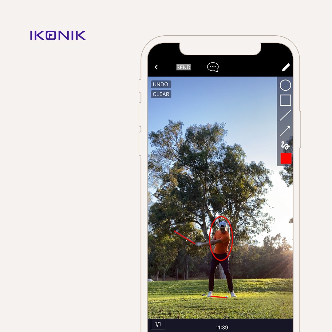 Coaches can now use the Video Draw Tools on the Ikonik app to send customized analysis and notes to their students. 

#Ikonik #Ikonikgolf #golf #golfswing #golfcoach #pgatour #swing #golfpractice #callaway #titleist #golfer #golfing #pga #golflesson #golflife #golfcourse