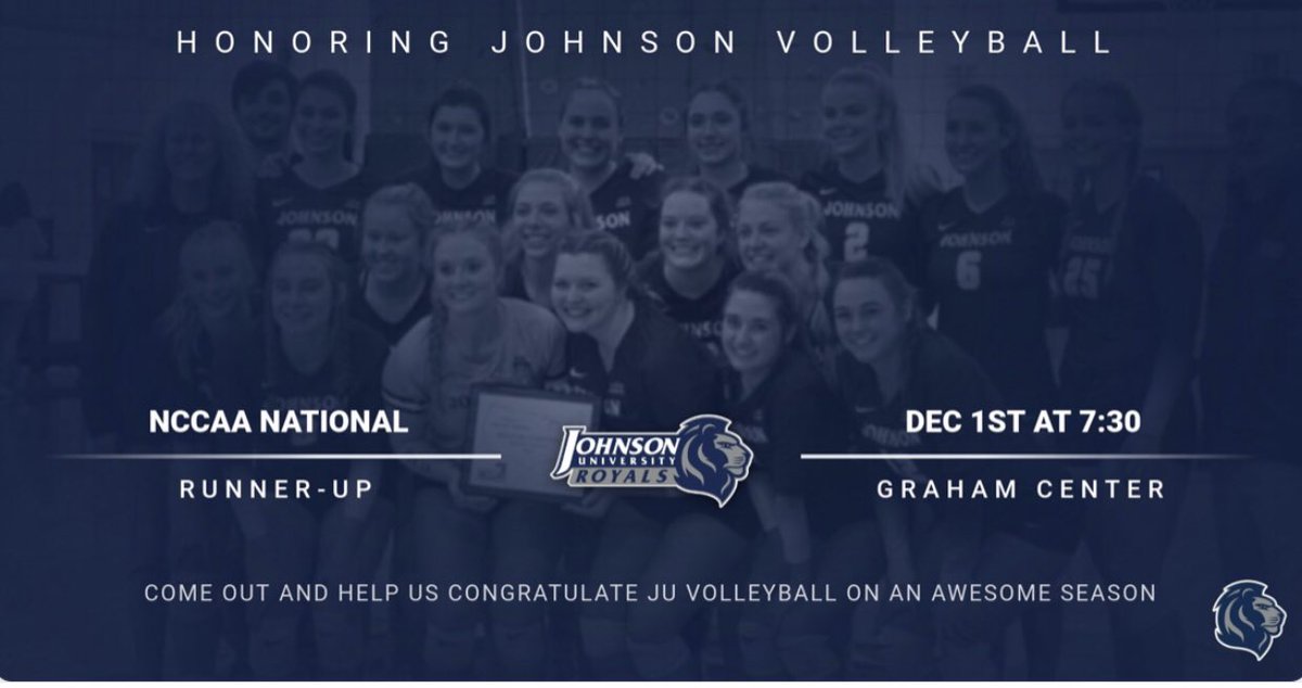 Come out to the Basketball games and help us congratulate JU 🏐 on an awesome season! #RoyalFamily #WeAreJU