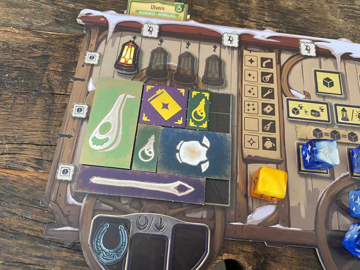 ElfCreekGames's tweet photo. Fill your player wagon board with items from the great bazaar, travel, commissions, and more in your first game of Merchants of the Dark Road 🚃
What items are you sure to bring on your road trips? 🗺️
#MerchantsoftheDarkRoad #Preorder #PlayerBoards #BoardGameComponents https://t.co/5kDyblloio