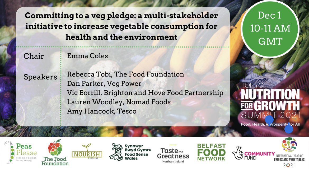 Interested in helping to increase veg consumption?

Sign up to the #N4GSummit2021 ➡️ foodfoundation.org.uk/event/committi…

@Food_Foundation @PeasPleaseUK