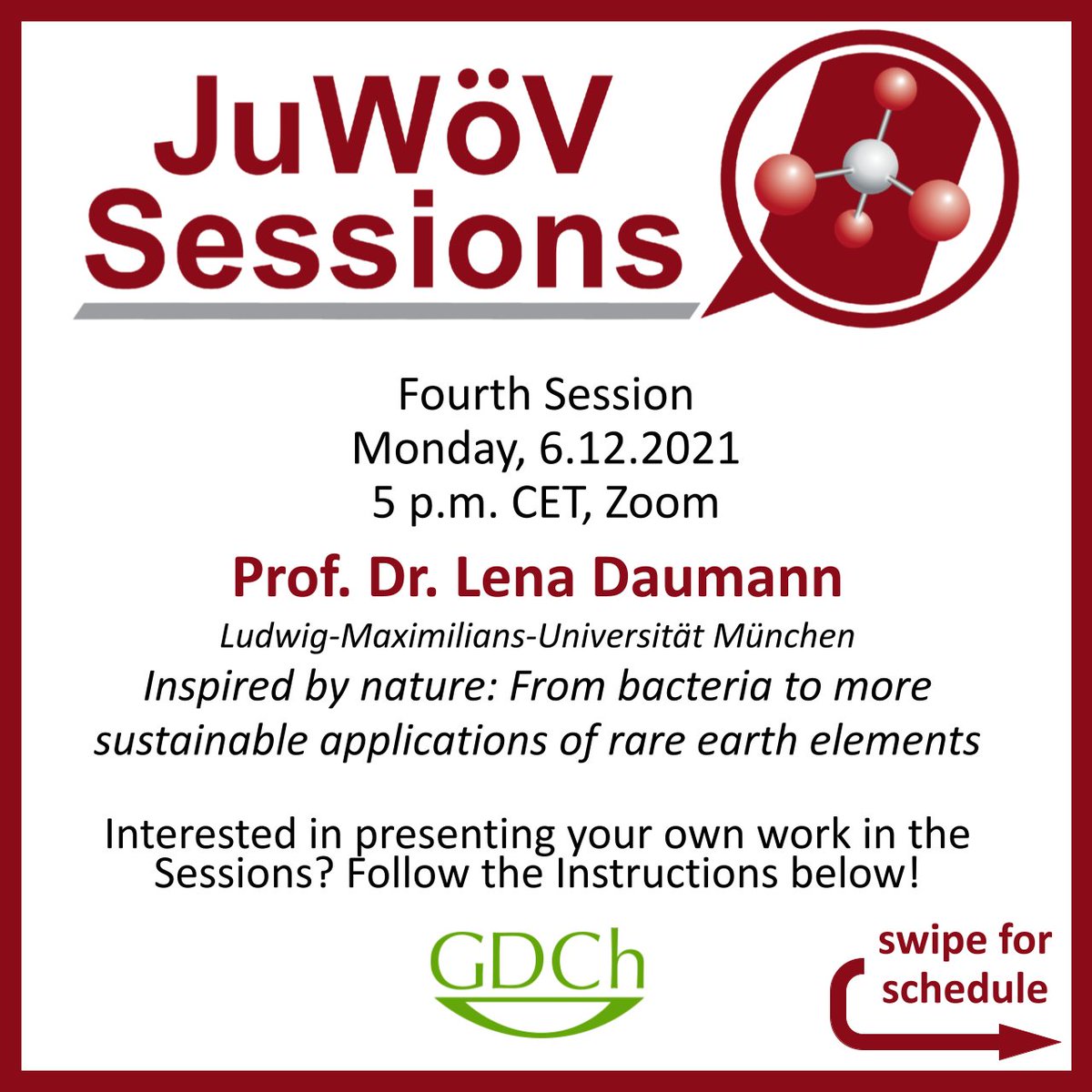 JungeWohler's tweet photo. We are back! 👩‍🔬🧑‍🔬Our next JuWöV will be on monday, 06.12.21! 🧪💎

Click here: https://t.co/AybLytHPOP

#chemtwitter #Chemistry #AcademicChatter https://t.co/5CLIw0HqlZ