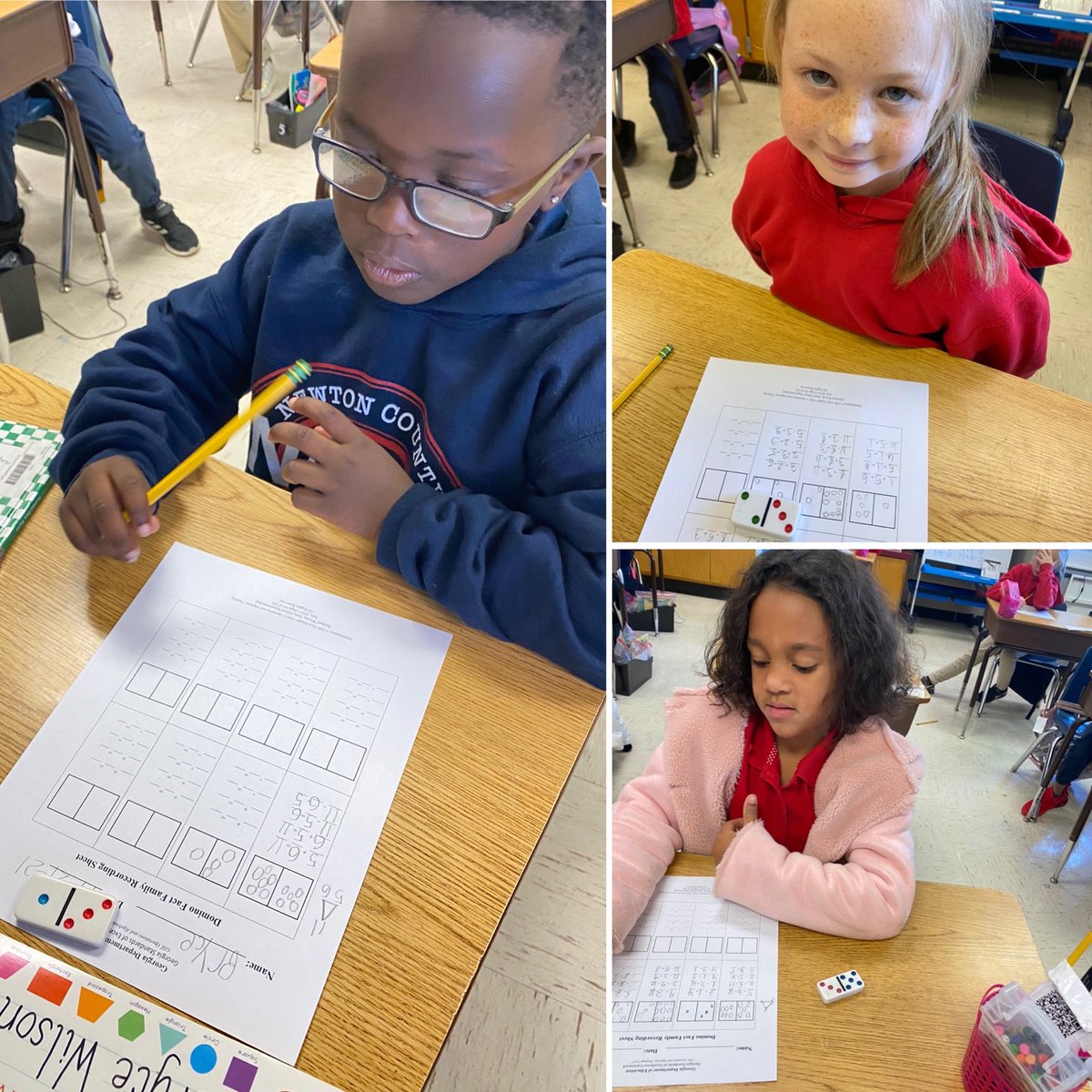 <a href="/IC_Kirkpatrick/">Della Kirkpatrick</a> <a href="/MrsJTukes/">Jennifer Tukes</a> <a href="/DrFish_ncts/">Jo Anna Fish</a> <a href="/CaseNPoynt/">Casey</a> Mrs. Poynter's 1st graders are working on the Domino Fact Family framework! #frameworksrock #ncts #ncssbethebest