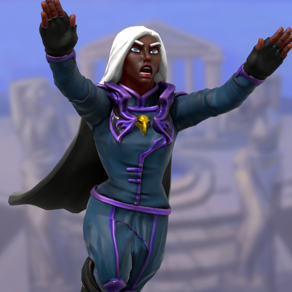 TalkStorm's tweet image. A couple more Storm HeroForges, this time some attempts to capture her animated incarnations.