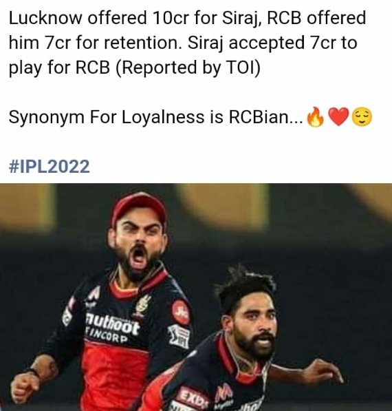 Im_IrushiK's tweet photo. Truly Royals! ♥️
@RCBTweets #IPLAuction2022 #IPL2022
#IPL2022Retention https://t.co/tbTU81qHNW
