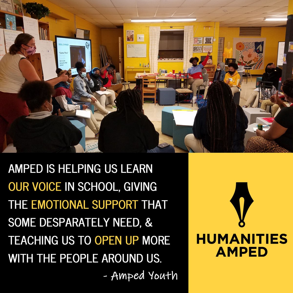 Today is #GivingTuesday! We invite you to join us in empowering public school communities and youth organizations to cultivate healing justice, radical imagination, and beloved community. Head to humanitiesamped.org/support to give today!