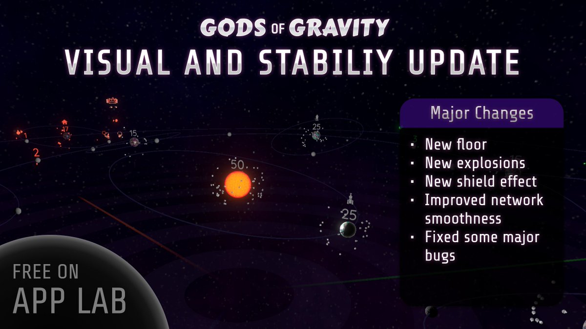 We've just released a new update (v1.3) to #GodsOfGravity which includes visual updates and improvements to network stability! Play for free on App Lab: oculus.com/experiences/qu…
#VR #VirtualReality #OculusQuest #OculusQuest2 #indiegames