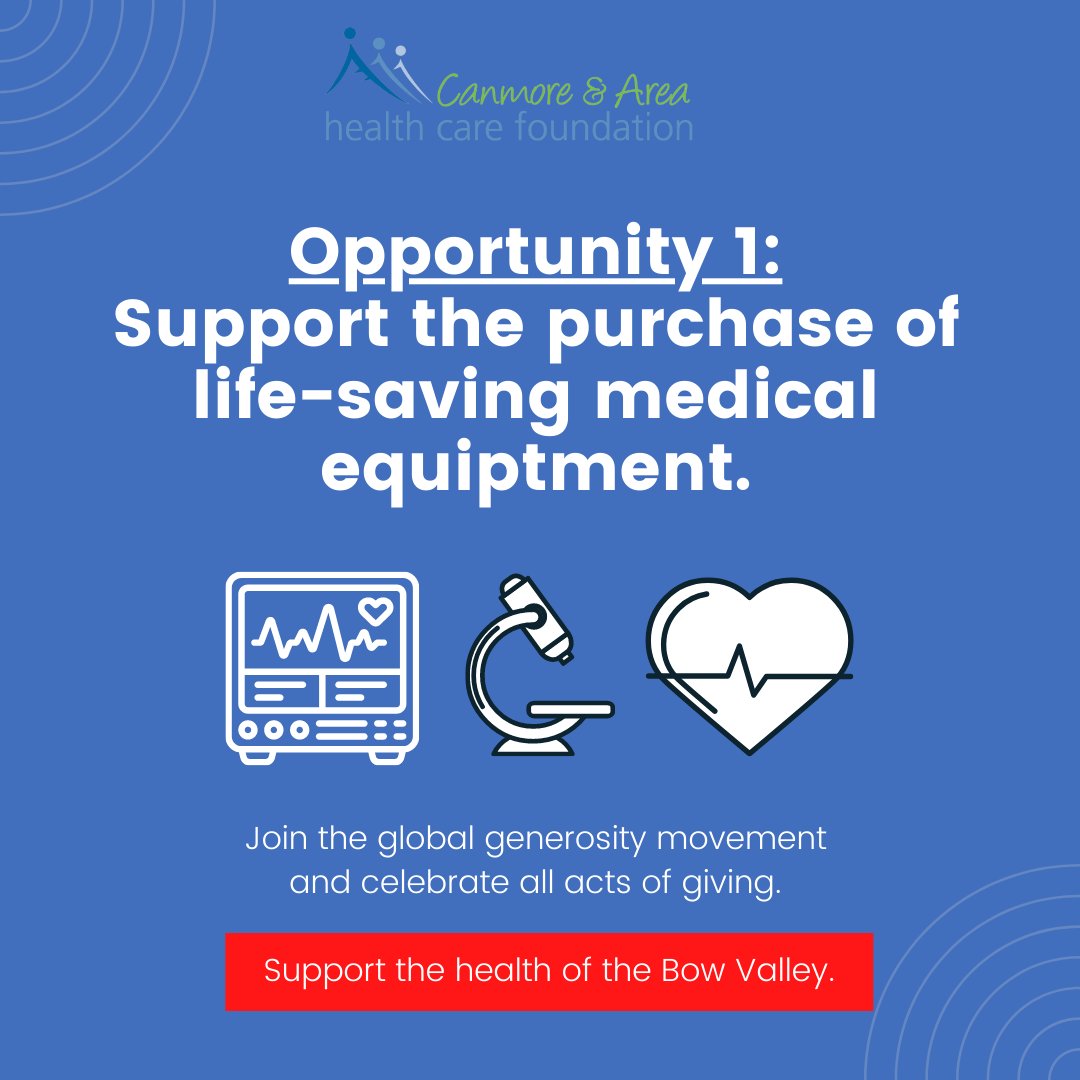 CanmoreHCF's tweet photo. You can directly contribute to the purchase of life-saving medical equipment by donating to this fund! Visit the link below to learn more and donate! https://t.co/vtE4ZVn1KY https://t.co/TlrRfQolid
