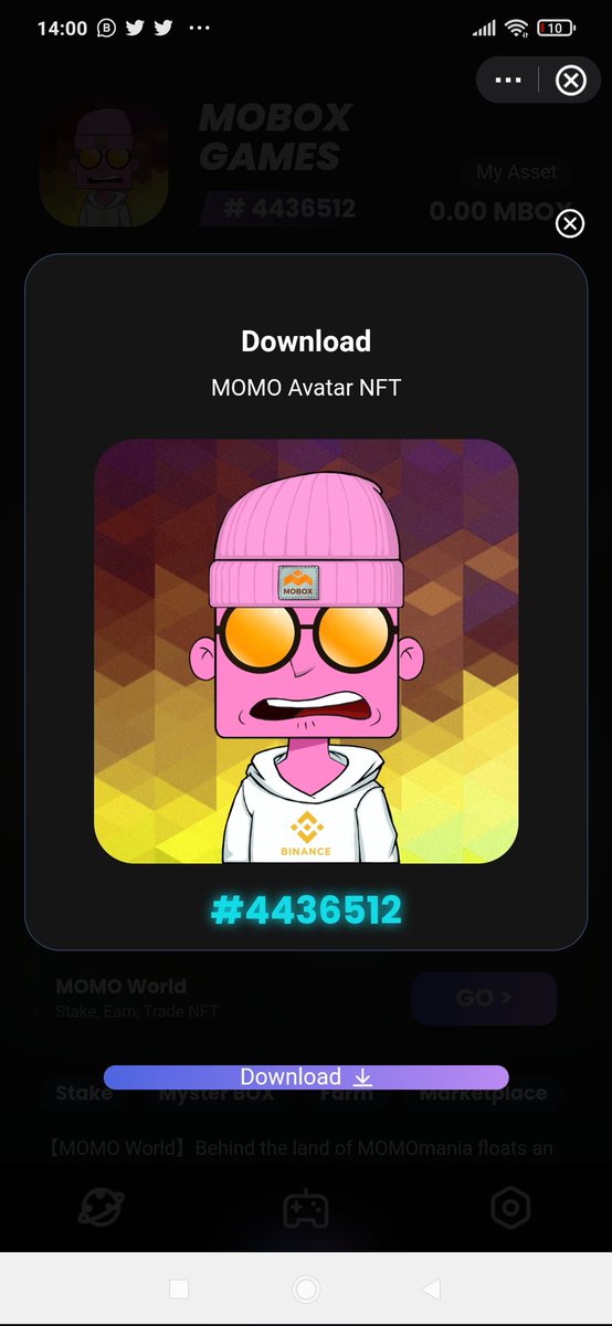 MOBOX on Twitter: "100,000+ residents have joined the #momoverse in just 4  hours! and still counting! Scan the QR code with @binance app and get your  #metaverse #nft ! #NFTs #NFTCommunity #P2E #