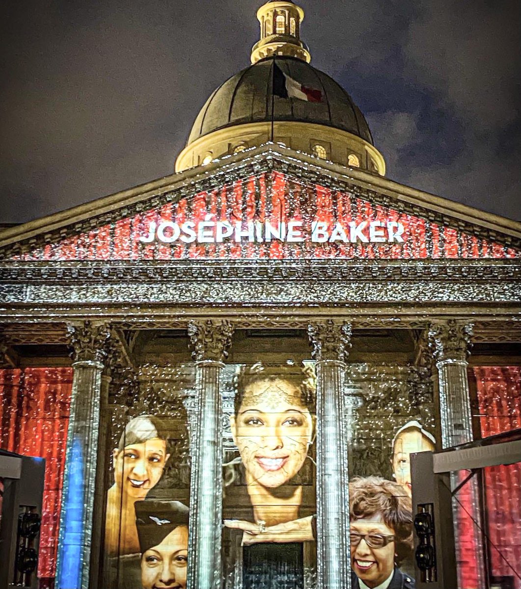 Frederic_Jung's tweet photo. 🇺🇸🇫🇷 «American-born, you are entering our Pantheon because, in fact, it is not possible to be more French than you.» 
-President @EmmanuelMacron as #JosephineBaker is inducted into France’s Pantheon🏛. https://t.co/pSMY6jFm8a