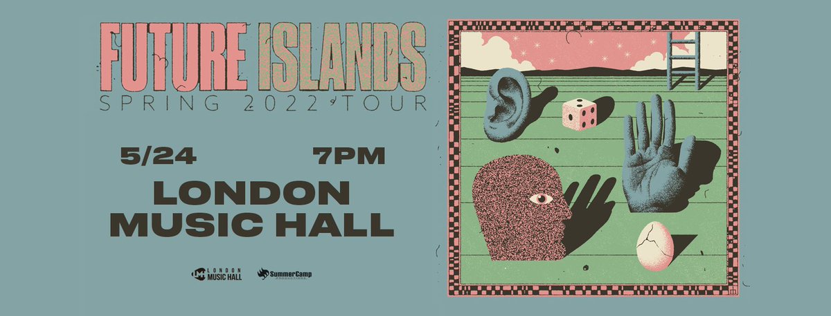 🚨🚨JUST ANNOUNCED🚨🚨
@FutureIslands bring their #CallingOutInSpace Spring Tour 2022 to @LondonMusicHall on May 24th!!

🎟️Tickets on sale Friday December 3rd 10AM at londonmusichall.com
✅Join the Event: facebook.com/events/6692487…

#ldnent #ldnevnt #ldnont