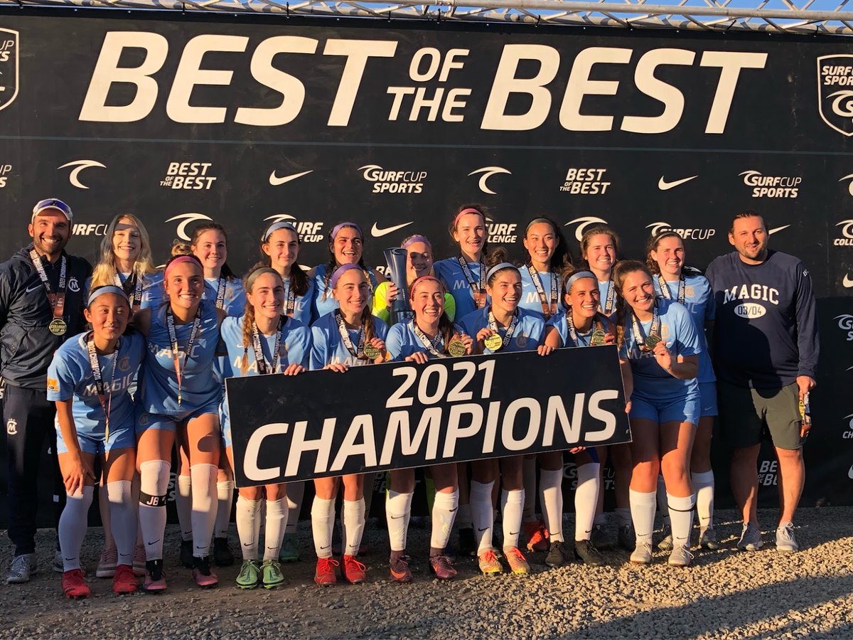 💥Back-to-Back Surf Cup Champions💥

Sunday we earned our second Surf Championship title this year! So proud of @calmagic04. An amazing way to end my Surf Cup run of 7 appearances.
✅ 2021 July Surf Cup 🏆🥇
✅ 2021 November Surf College Cup 🏆🥇

<a href="/NcsaSoccer/">NCSA Soccer</a> <a href="/ADGloden/">Anne Gloden</a> <a href="/copastc/">COPA Soccer Training Center</a>