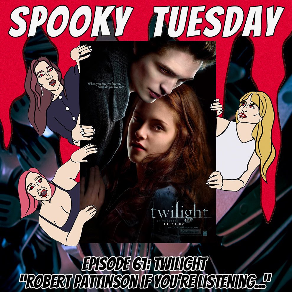 spooky_tuesday's tweet photo. We don’t have the strength…… to stay away from #Twilight anymore….. which is why we decided to make it our first #FifthTuesday! We’re seizing the opportunity to do a freebie flick of our choice, starting with one of the most beloved (and hated) franchises around. Link in bio! https://t.co/DXntAwiP7n