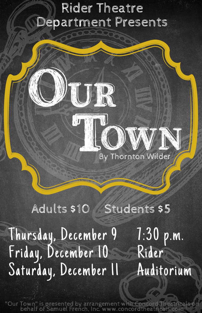 Our Town Performances next week! All performances are at 7:30pm. <a href="/WFISDFineArts/">WFISD Fine Arts</a> @RiderRaiders <a href="/WFISDschools/">Wichita Falls ISD</a>