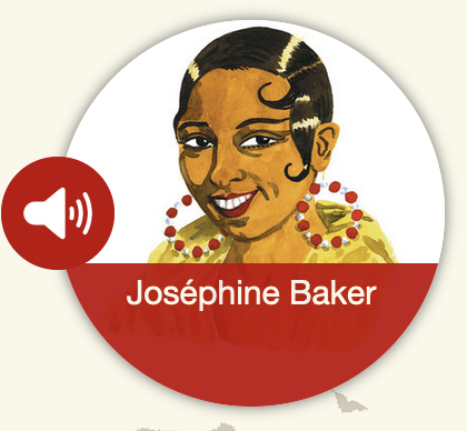 bayam_fr's tweet photo. [PORTRAIT] Retrouvez l'histoire de Joséphine Baker dans la collection de portraits les Formidables. 

A retrouver dans notre rubrique audio dès 7 ans !

#josephinebaker #panthéonisation https://t.co/DfEerVygfF