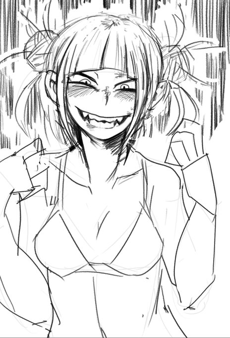 2年ぐらい前に放置したトガちゃんのラフを見つけたので手を出したら収拾つかなくなってるのをこそっと
左が身体描き直してるもので右が昔のラフです 