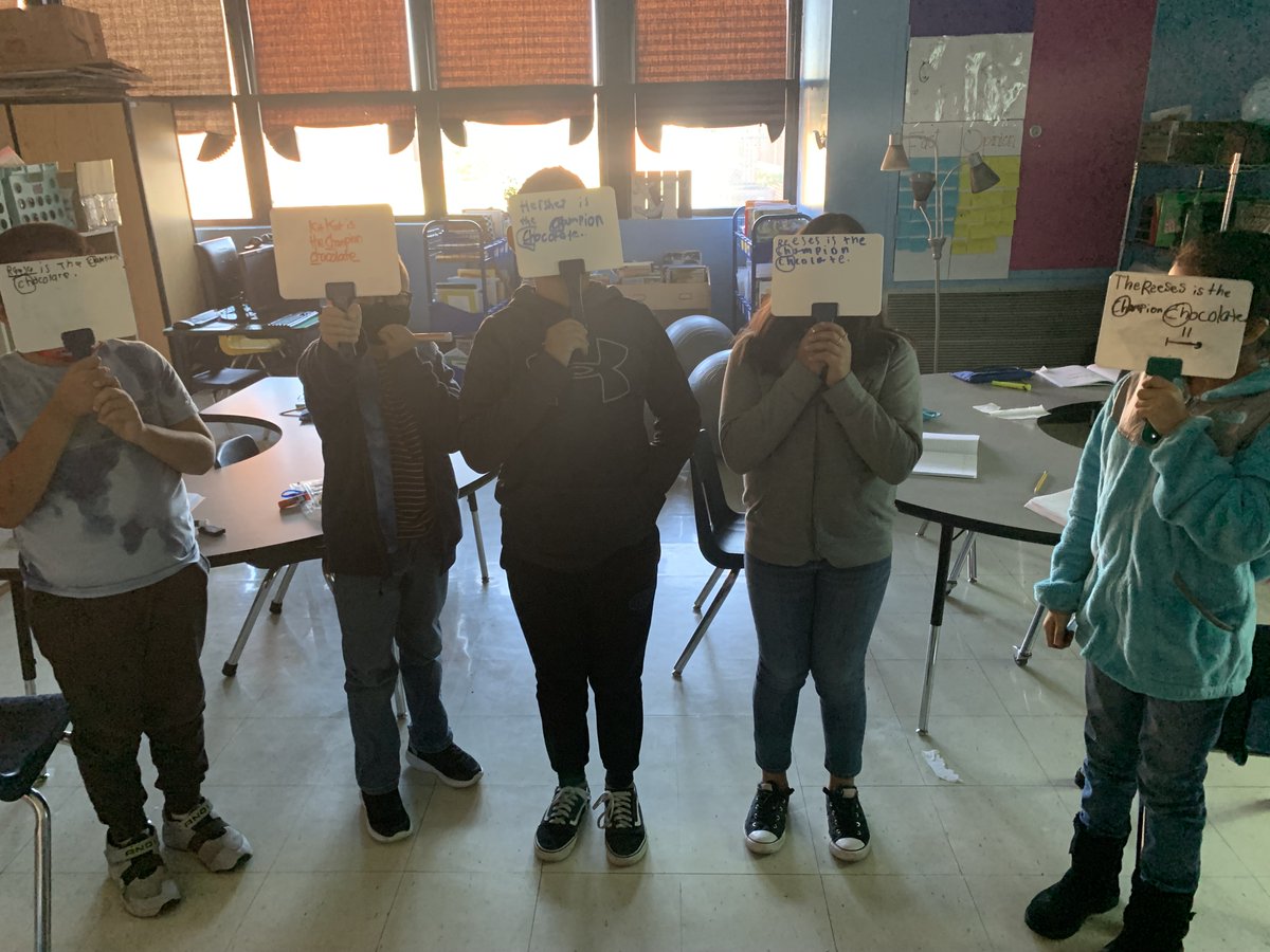 WallsEL1's tweet photo. EL students 
@DCSELDepartment and @TweetDCS_WES 

 are learning the digraph /ch/.  They got to “Choose the Champion Chocolate.” Reeses was the Champion! #TeamDCS #RaiseTheBar #RockinGators https://t.co/pS2l1SWbX8
