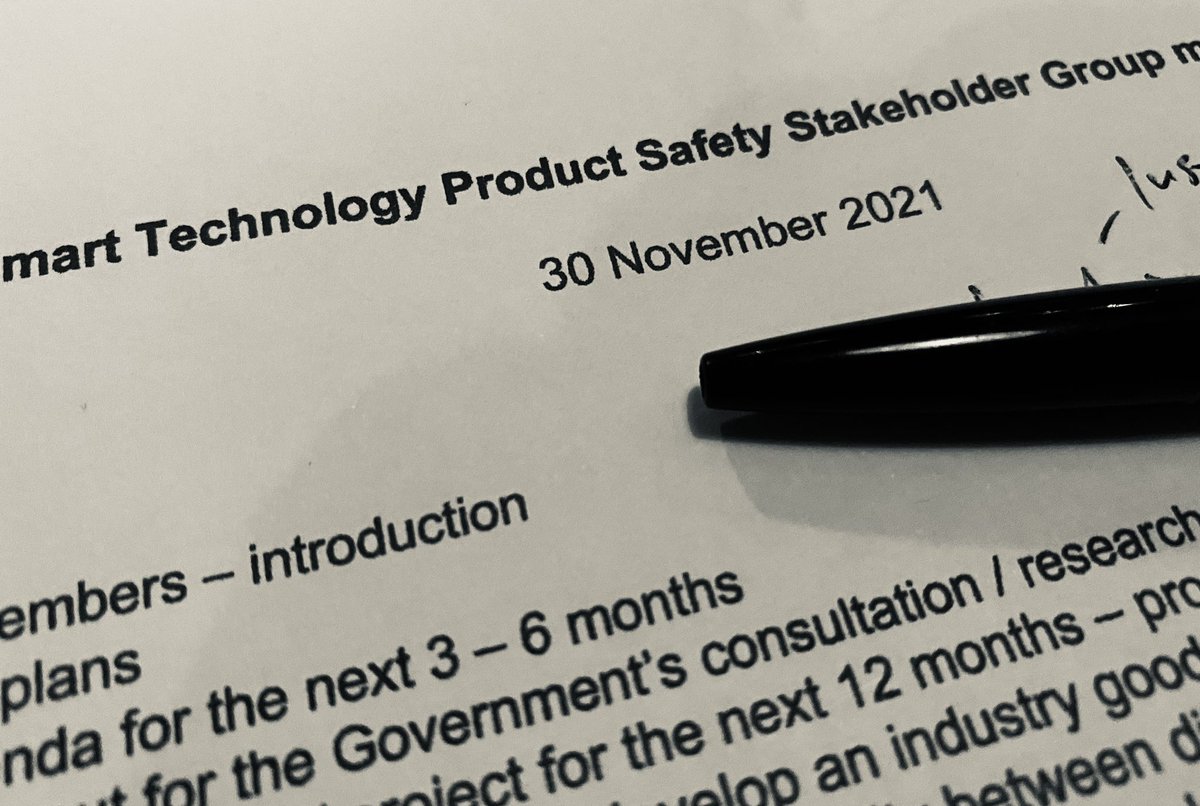 Matt_Nimmons's tweet photo. It was great to have been part of the Smart Home Product Safety Stakeholder Group meeting this afternoon #consumersafety #connectedspace https://t.co/X9DZmTyEIe