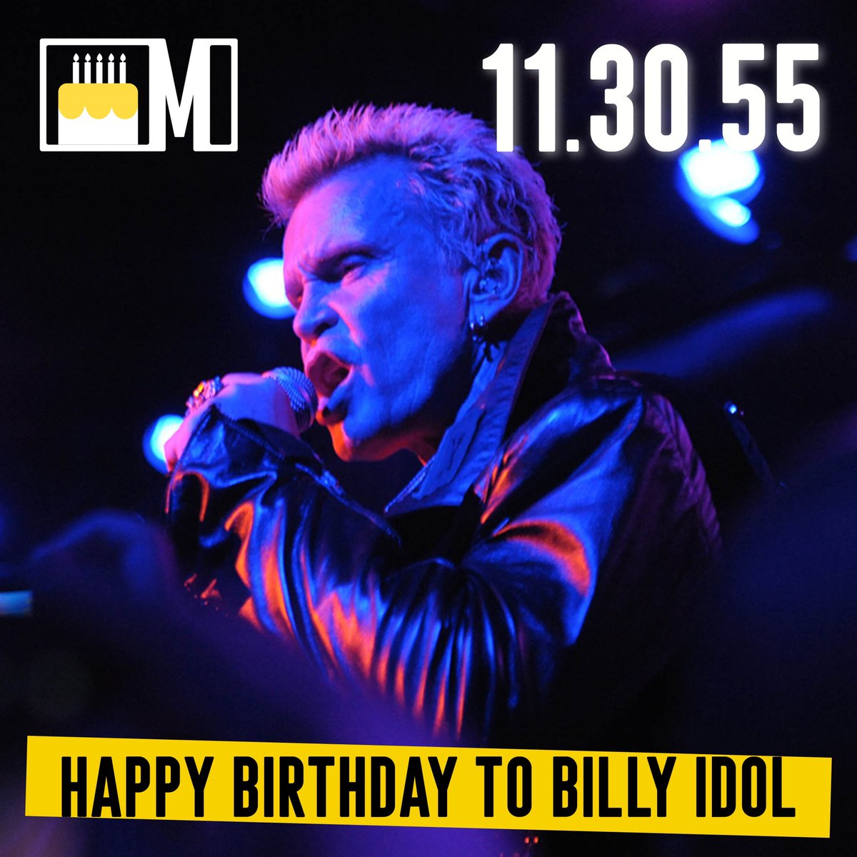 musicdotcom's tweet photo. Happy Birthday to Billy Idol! Today we rock out and celebrate his 66th birthday🎸 https://t.co/ouyxaEbXi0