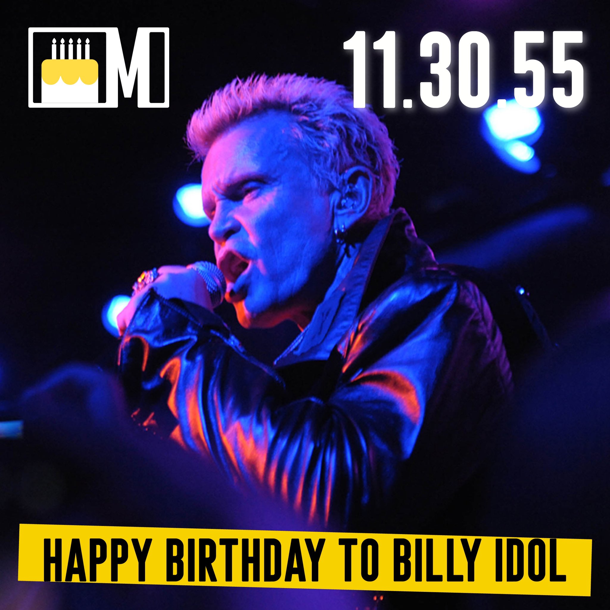 Happy Birthday to Billy Idol! Today we rock out and celebrate his 66th birthday 