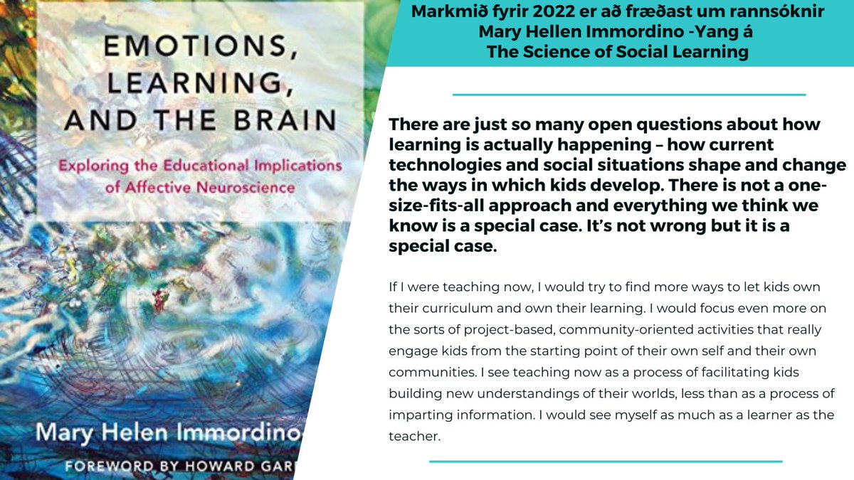 D12 #12dagatwitter #menntaspjall 
Stefni á að grúska í hugmyndum Heather T.Forbes beyondconsequences.com og Mary Hellen Immordino-Yang á næstunni. Takk fyrir 12daga hlaðborð af hugmyndum   og hugrekki ❤