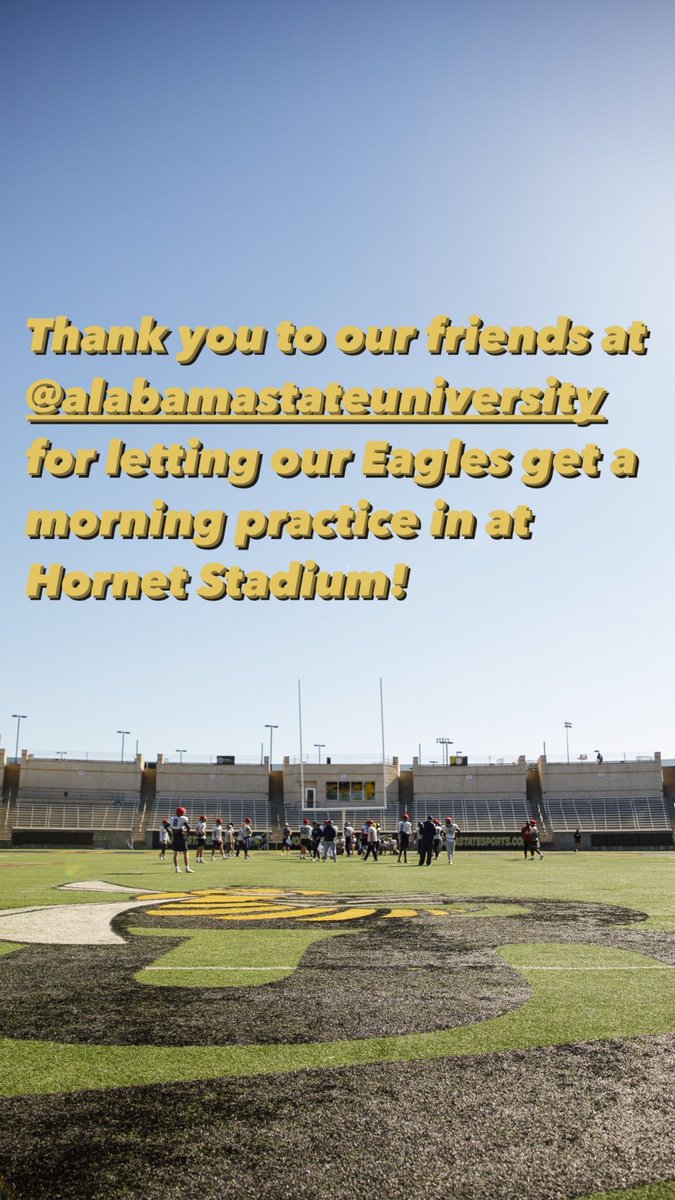 Thanks to our friends at @ASUHornetNation for opening the gates to Hornet Stadium for a morning practice. 🦅❤️💙🖤💛🐝