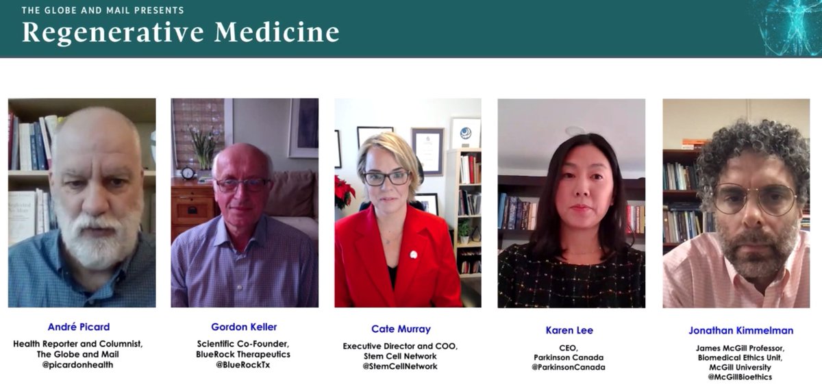 jodikgarner's tweet photo. Excited for today's webcast by @globeandmail on the potential of #regenerativemedicine and stem cells to create new therapies. A great panel of experts from across Canada including Gordan Keller, @cate_murray1, @Dr_KarenLee and @KimmelmanJ. https://t.co/kFqyeNPbp8