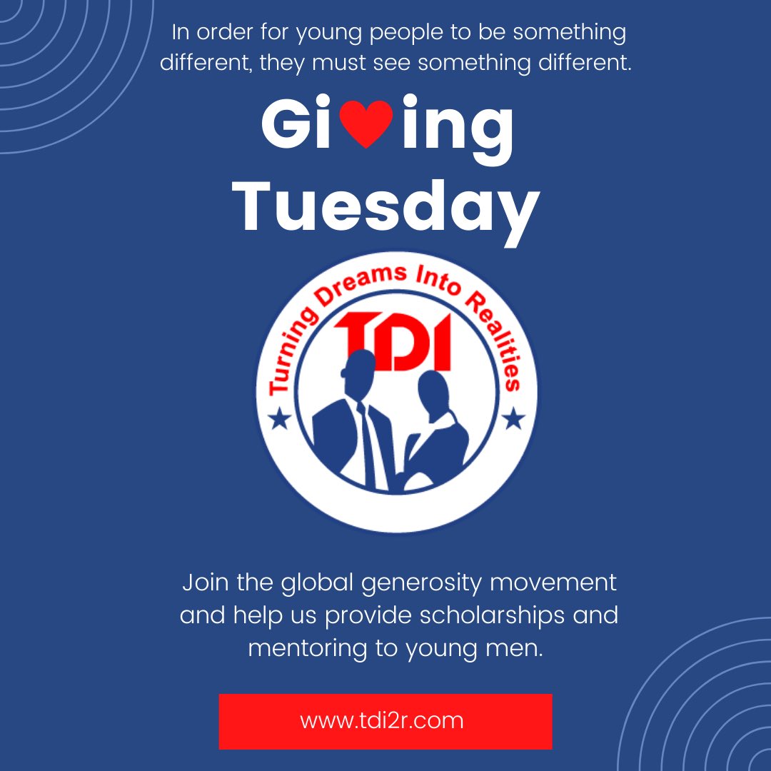 draslewis's tweet photo. No donation is too small to make a big impact on the life of a young man. #givingtuesday #givingtuesday2021 #mentoringmatters #mentoring @TurningDreams https://t.co/bc2kbE2N2x