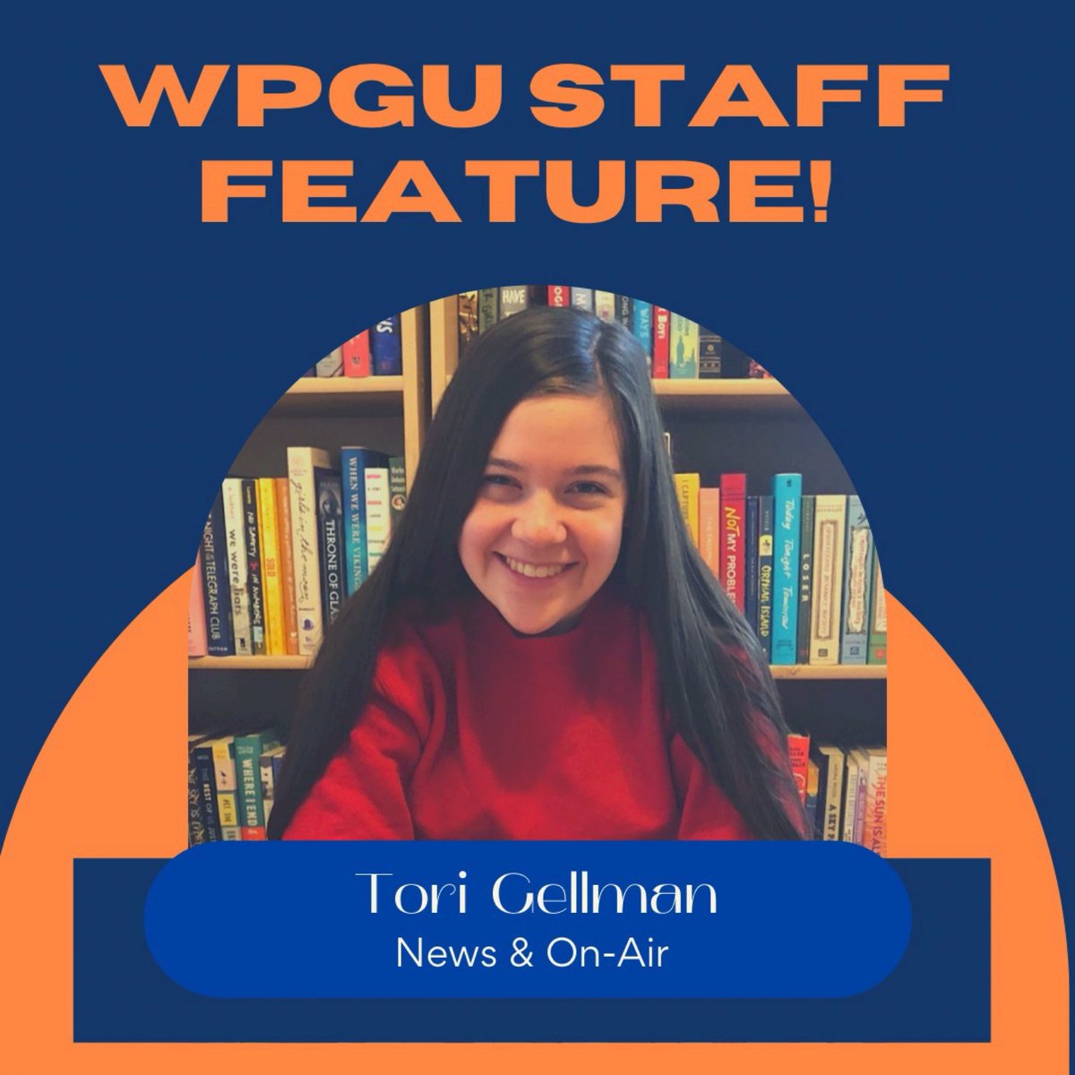 WPGU1071's tweet photo. STAFF FEATURE • TORI GELLMAN
This week’s staff feature is grad student Tori Gellman, who has been apart of #wpgu for a year and a half. Tori works in the On-Air and News departments and is currently studying Library and Information Sciences. https://t.co/Ck5wcDoUVb