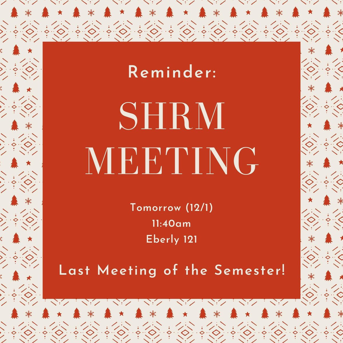 Our last meeting is tomorrow! Join us for some fun!