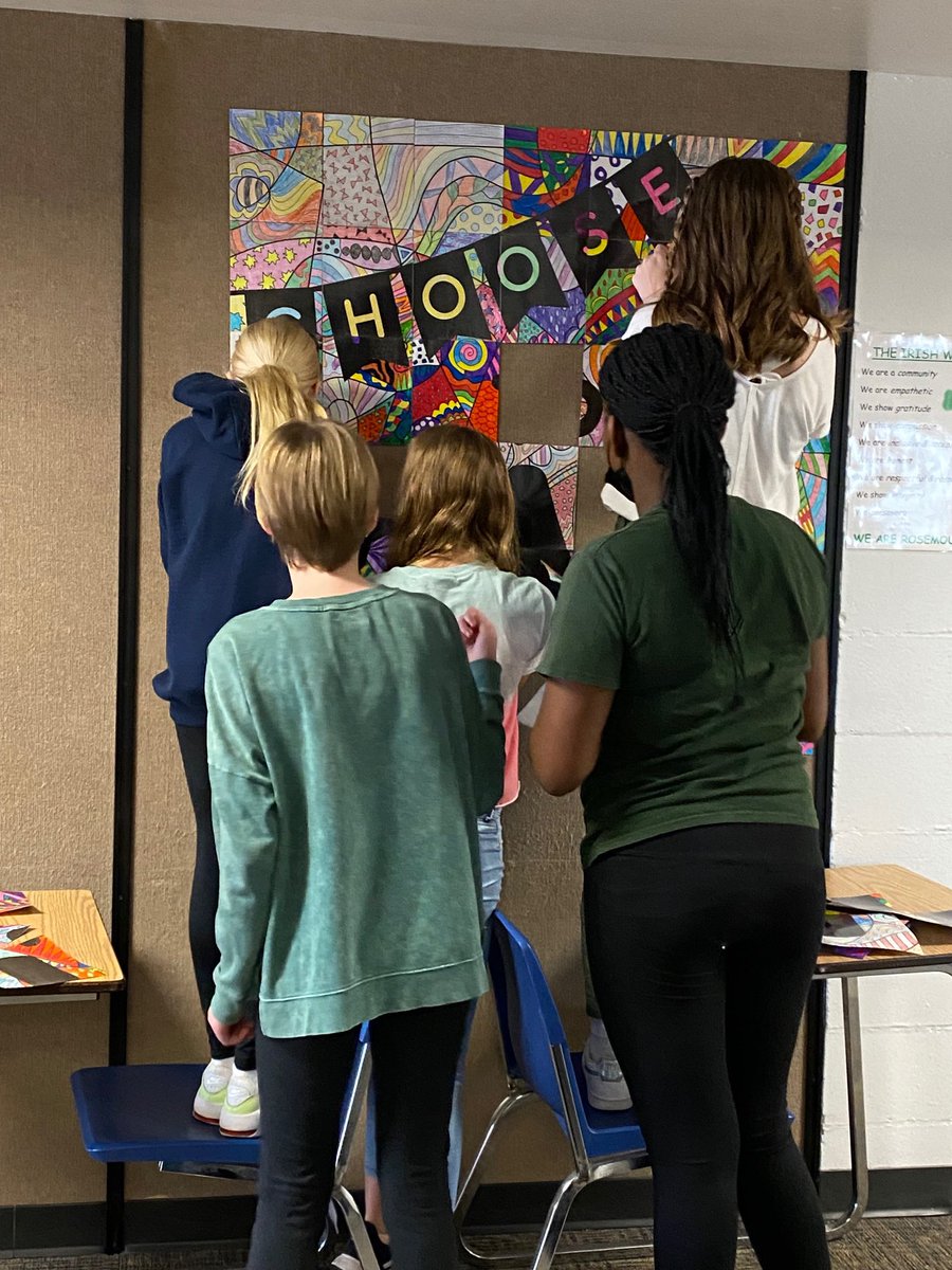 rosemount_ms's tweet photo. Ms. Hoff’s advisory has spent the past month working on this collaborative poster to brighten up the math hallway! #RMSIrishWay #MakeItMatter @ISD196schools https://t.co/cGT5mI44xO