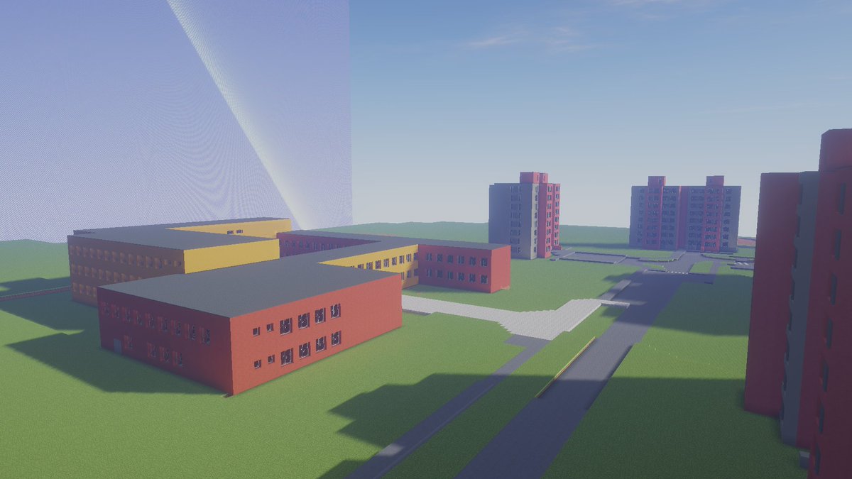 BohniceMC's tweet photo. Ukázka z tvorby
Menší nahlednutí do tvoby ulice Glowackého. Domy jsou zatím jen "prefabrikáty", takže správné barvy a detaily teprve dostanou.
#bohnicemc #minecraft #bohnice https://t.co/ivHW1k8lLC