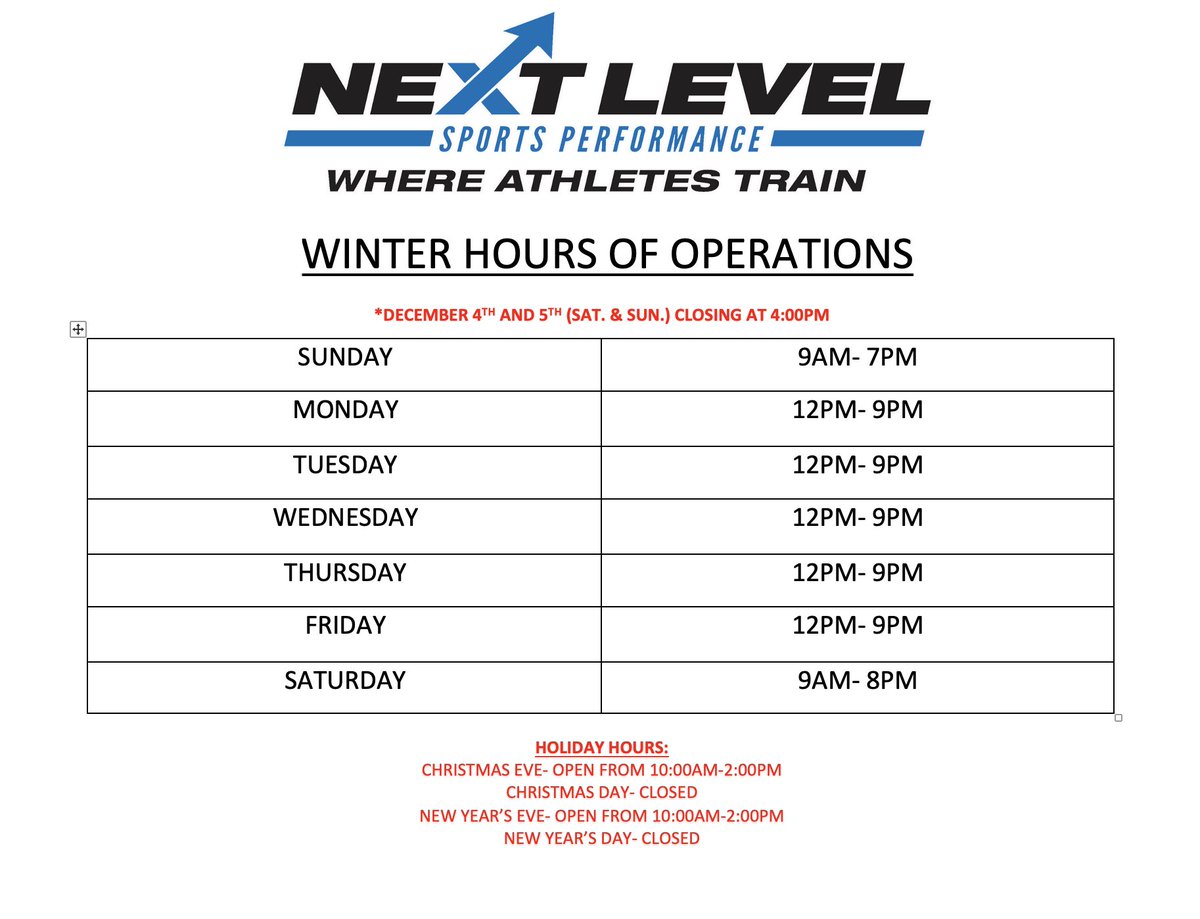 On December 1st, our hours of operation throughout the whole week will be extended. The first weekend of December 4th &amp; 5th, we will still be closed at 4:00PM.  After that first weekend, our weekend hours will be extended as well.