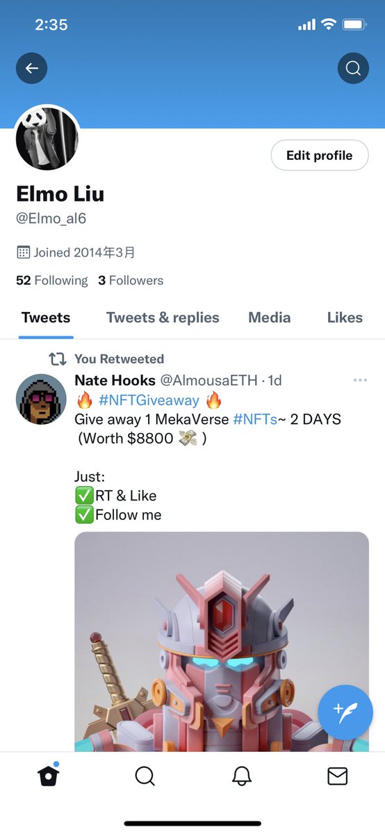 Elmo_al6's tweet photo. @AlmousaETH RT hope to win🚀 https://t.co/h6fEHyIgBW