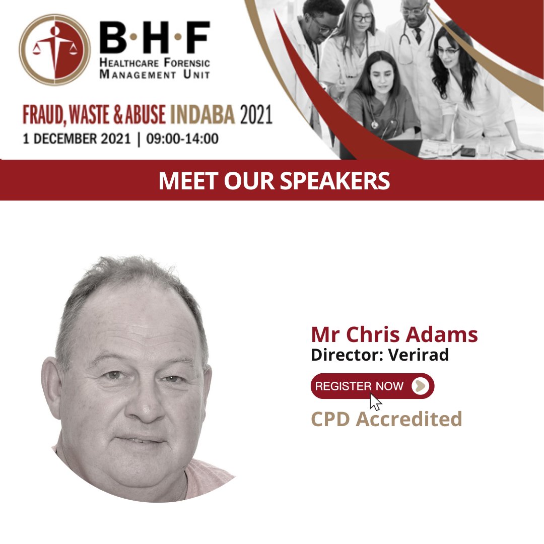 BHFGLOBAL's tweet photo. #MeetOurSpeaker: Mr Chris Adams, Director: Verirad (South Africa). Register now: https://t.co/veIpGGDJ8K 
#FWAIndaba2021 #BHF https://t.co/zTlfH4md9t
