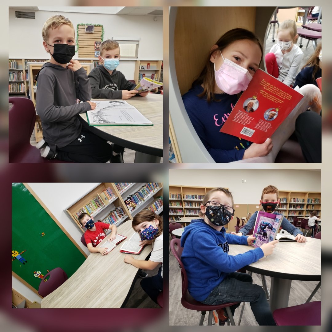 Mrs Daley Twitter Tweet: Today was a big day - our first trip to use our new learning commons space! We researched, reviewed skills in small groups, enjoyed new books and conducted a guided reading session, all at the same time. @JarvisJets @GEDSB @LisaMunro11 https://t.co/lDWtI998Gi