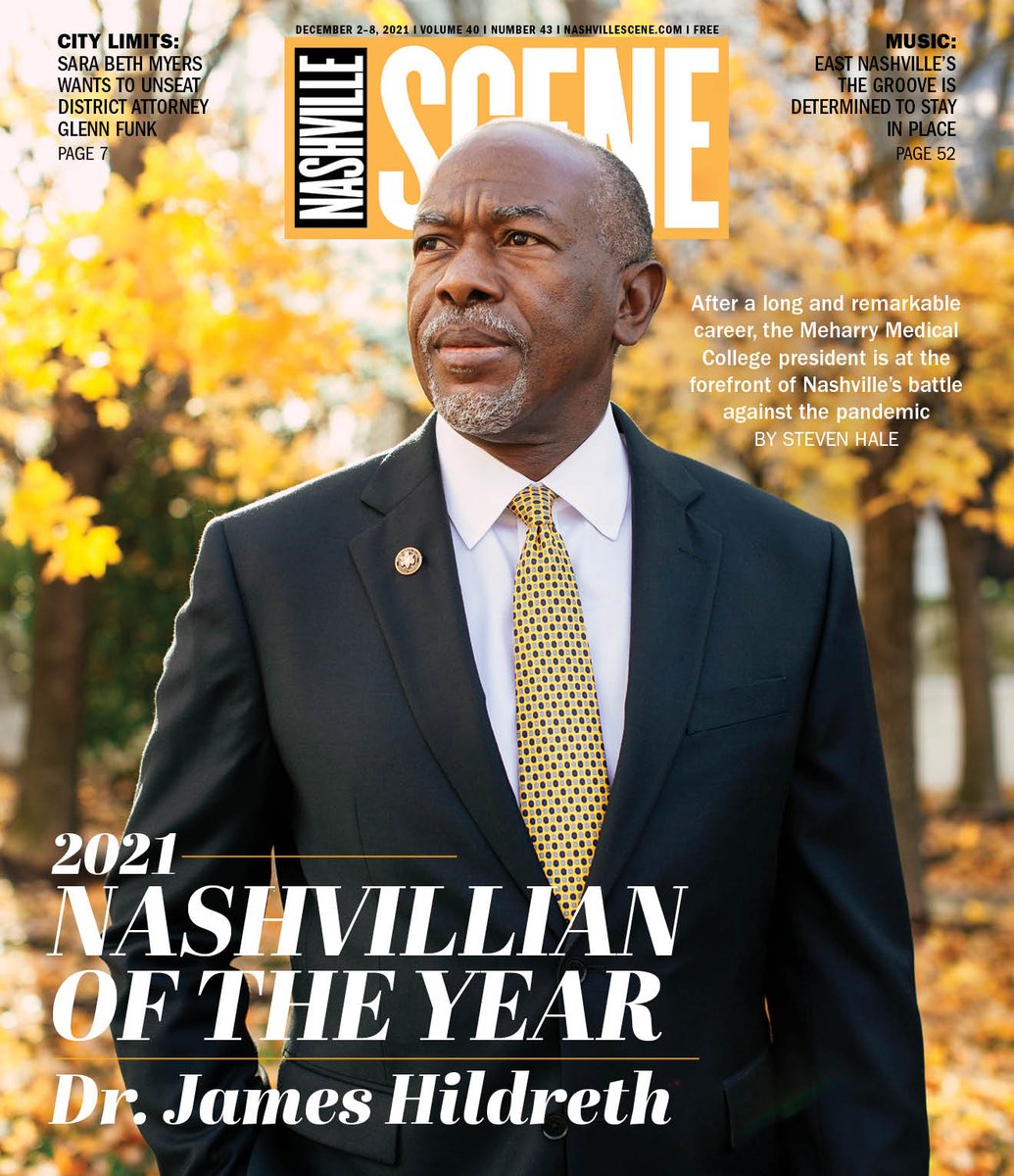 NashvilleScene's tweet photo. Nashvillian of the Year: Dr. James Hildreth.

After a long and remarkable career, the Meharry Medical College president is at the forefront of Nashville’s battle against the pandemic.

https://t.co/BQVRfiZIy6 https://t.co/lLKTfoeftE