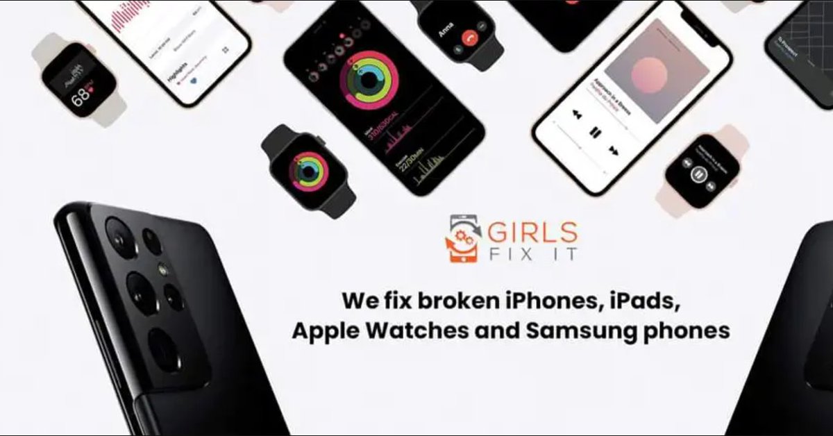 Girlsfixit's tweet photo. At Girls Fix It, our work is guaranteed! All of our repairs have a 90 day limited warranty and our screen replacements have a lifetime warranty. https://t.co/KfchC0Hvmm #GirlsFixIt https://t.co/ZeGdjabpmq