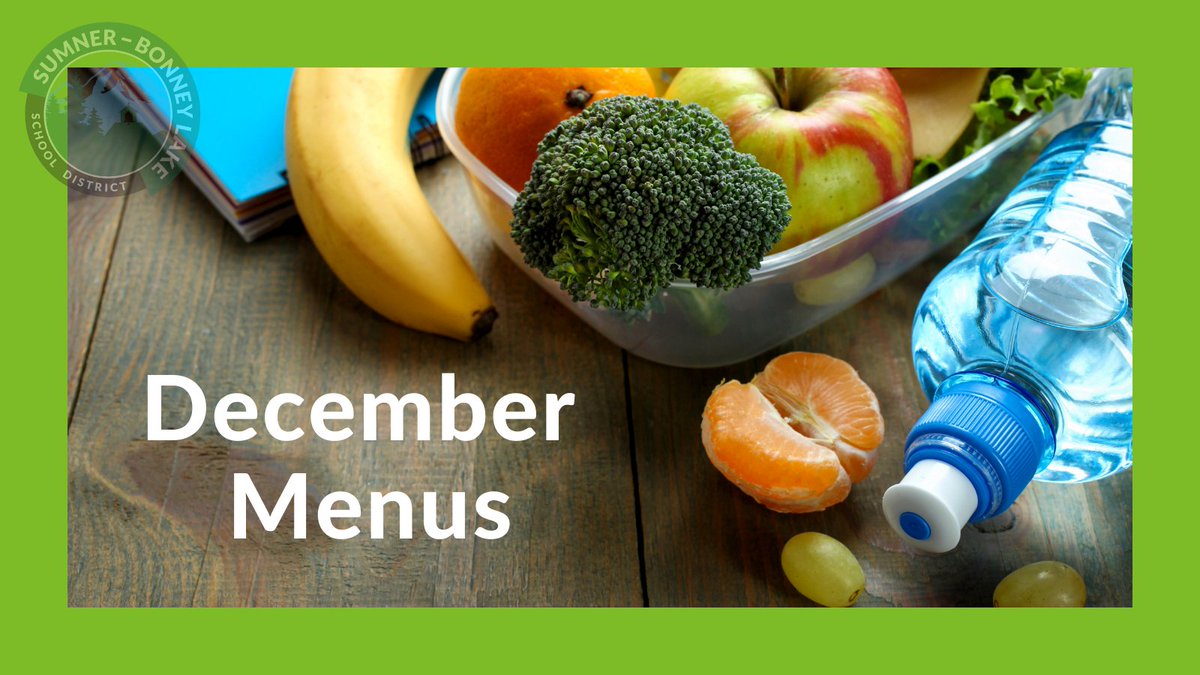 New menus for a new month! Check out December's breakfast and lunch offerings -- free for all students: 
🍔Elementary: bit.ly/ElementaryDec
🍕 Middle/High: bit.ly/SecondaryDec