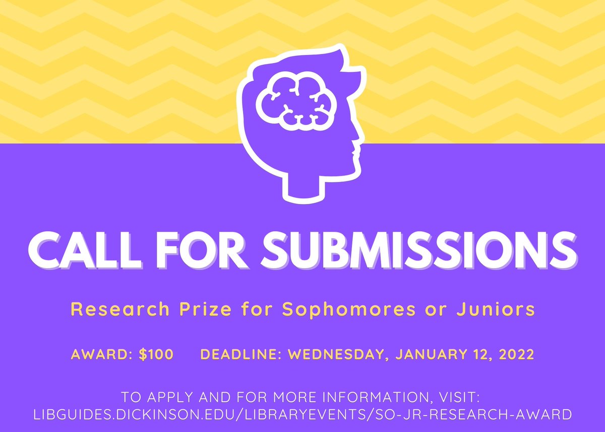 You've worked hard, submit that research! @DickinsonCol
