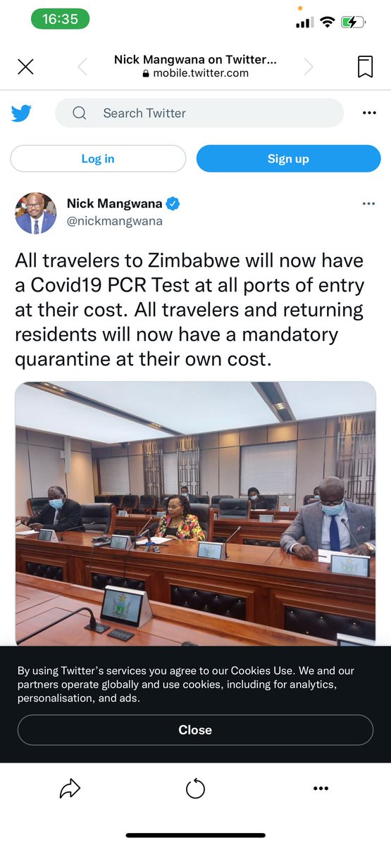 President @edmnangagwa says all travelers will undergo a COVID-19 test at Zimbabwe's ports of entry. Travelers and eturning citizens to have mandatory quarantine at their own expense. @MoHCCZim @InfoMinZW @advocatemahere @ZANUPF_Official @zanupf_patriots @dewamavhinga @Mamoxn