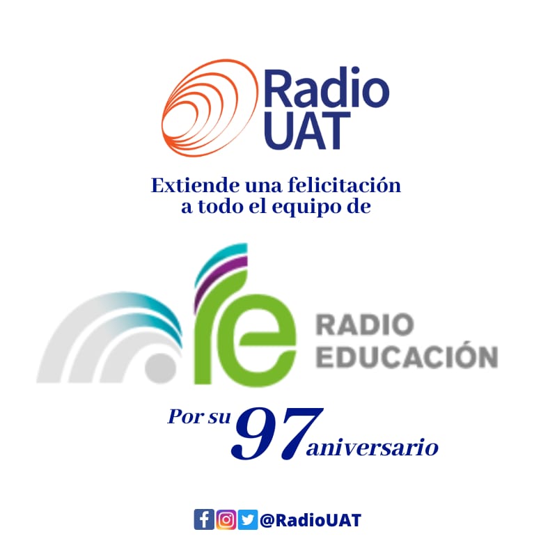 Desde la radio de la <a href="/UAT_mx/">Universidad Autónoma de Tamaulipas</a> extendemos nuestra felicitación a todo el equipo de <a href="/RadioEducacion/">Radio Educación</a> y reconocemos su compromiso al servicio nacional de la difusión de la cultura.

#97AniversarioRE #MediosPúblicos #97AñosRE