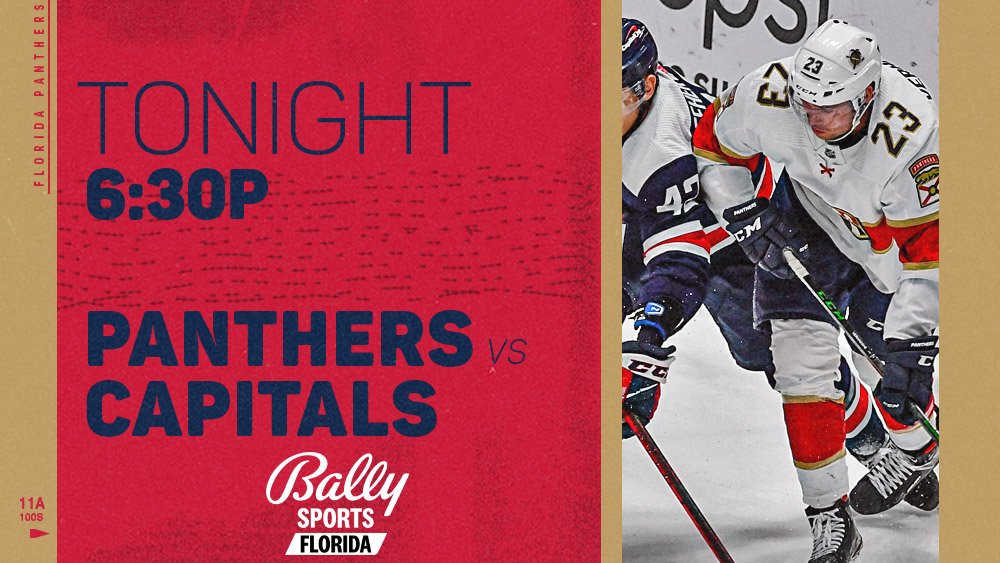 The @FlaPanthers look to get back in the win column as their homestand continues!

Get ready for the action with Panthers LIVE at 6:30pm on Bally Sports Florida! #TimeToHunt https://t.co/alVLGnJmEu