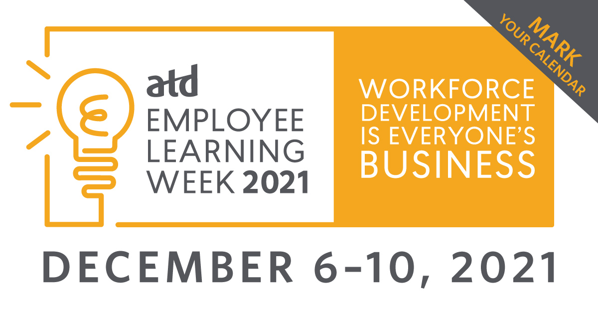 atd's tweet image. Next week is #ATDEmployeeLearningWeek! What activities do you have planned?  
bit.ly/3d28bI8  

#EmployeeLearning #ATD #ProfessionalDevelopment #LearningCulture #OrganizationDevelopment #LearningandDevelopment
