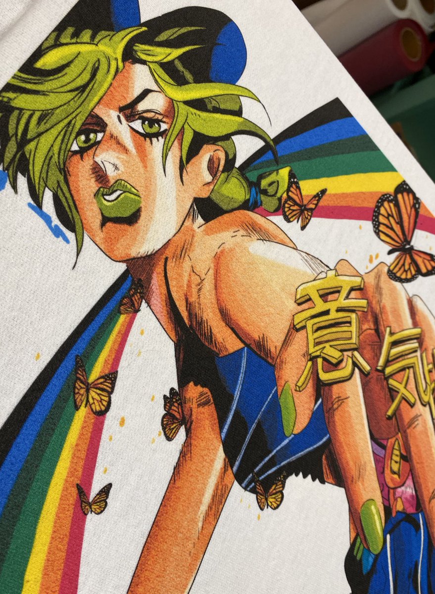 Kamborghini_'s tweet photo. MUST BE FOLLOWING TO PARTICIPATE: 

-Must RT/LIKE &amp; be following me!

for a chance to win a Sample Shirt of Jolyne! We are celebrating the release of JoJo’s Bizarre Adventure Part 6! This ends tomorrow!👊🏽✨
#StoneOcean #jojosbizarreadventure #jolyne https://t.co/Pvg9vqRMdw
