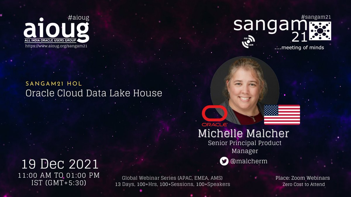 AIOUG's tweet photo. Let's break, build & learn in our HandsOn Labs with Michelle Malcher @malcherm. Register Now https://t.co/E2QIQrY7TO
@Oracle @OracleDatabase @Oracle_India @groundbreakers @oracleugs @oracleace #aioug #oracledatabase #oracleusers #oraclecustomers #OracleACE https://t.co/BNXGZbEVWo