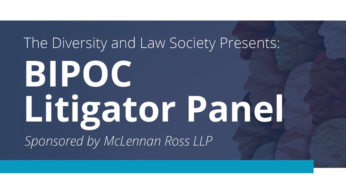 mclennanrossllp's tweet photo. We are proud to partner with the U of C's Diversity and Law Society to sponsor today’s BIPOC Litigator Panel. The panel, including MR’s Cynthia Aoki, is comprised of accomplished litigators who will share their experiences as racialized litigators. https://t.co/q2qNl4mciB https://t.co/wjOuB4CWI7