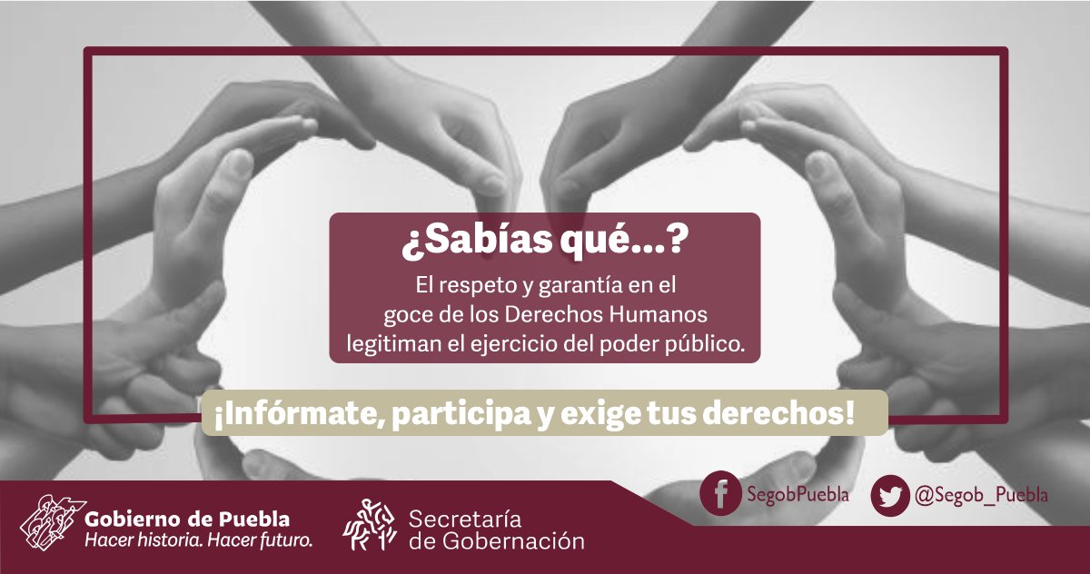 #SabíasQue los #DerechosHumanos legitiman el ejercicio del poder público. Es responsabilidad de todos respetarlos y protegerlos.
¡Infórmate, participa y exige tus derechos!