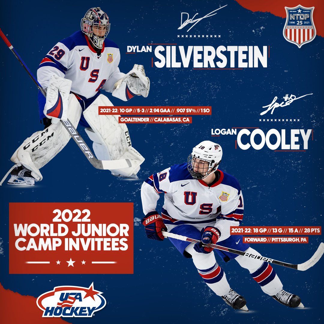 Usa Hockey's Ntdp On Twitter: "We Are More Than Proud To Announce That Logan Cooley & Dylan Silverstein Have Been Invited To The 2022 World Junior Camp This December 🇺🇸 Congrats Boys!